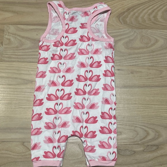 NWOT Monica & Andy Racerback Shortall Flamingo Print for Baby Girl - Picture 2 of 4